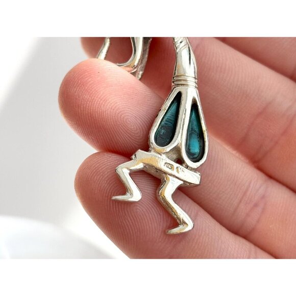 Sterling Silver Kokopelli Fertility Deity Native American Vintage Pendant - Picture 8 of 10